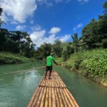 Bamboo river rafting